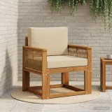 vidaXL Canapea Medie pentru Exterior Lemn Solid de Acacia natural 3438837