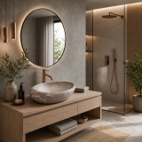 Lavoar pentru blat Rea Roxy B Stone NATURE