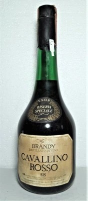 C - BRANDY SIS CAVALLINO ROSSO, RISERVA SPECIALE, ANI 70 CL 75 GR 40 foto