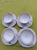 Portelan Bareuther Waldsassen Bavaria, set de 4 cesti de cafea