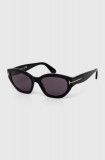 Tom Ford ochelari de soare femei, culoarea negru, FT1086_5501A