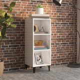 vidaXL Servantă, alb extralucios, 34,5x32,5x90 cm, lemn compozit