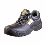 Pantofi de protectie WSL3 Top Master, marimea 40, piele naturala, talpa poliuretan, bombeu metalic, parti reflectorizante, Negru