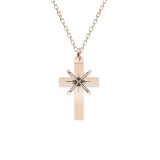 Set lantisor si cruce - argint 925 placat cu aur roz