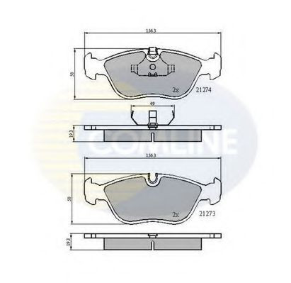 Set placute frana,frana disc VOLVO V70 I (LV) (1996 - 2000) COMLINE CBP0719