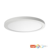 Plafoniera LED RGB inteligenta Nebula KL151082, 24 W, 2500 lm, lumina calda / neutra / rece / RGB, alb, modern