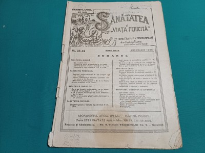 REVISTA SĂNĂTATEA ȘI VIAȚA FERICITĂ * NR.23-24* FEBRUARIE 1925 *27 foto