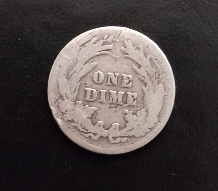 monedă din argint : Statele Unite _ dime ( Barber ) _ 1904