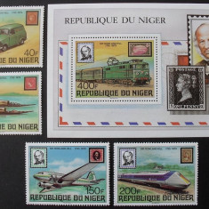 Niger 1979 Rowland Hill set+perf. sheet MNH DA.082