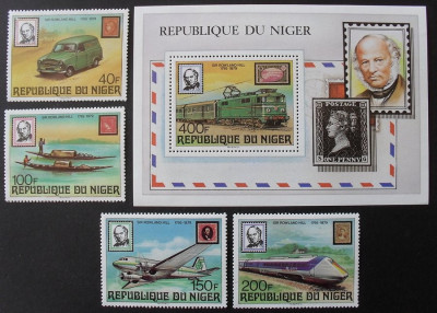 Niger 1979 Rowland Hill set+perf. sheet MNH DA.082 foto