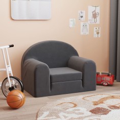 Gossi canapea extensibila pentru copii, antracit, plus moale