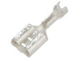 Terminal plat 6,3mm 0,8mm mamă pentru cablu 0,5-1mm&sup2; crimpat