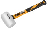 Ciocan Cauciuc Alb 225g Tolsen GRIPro, Maner Fibra Sticla, Antiderapare, Protectie Suprafete