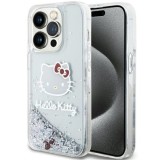 Husa pentru iPhone 14 Pro Max - Hello Kitty Hardcase Liquid Glitter Charms Kitty Head (HKHCP14XLIKHET) - Silver