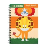 Carte de colorat - Jungle Animals Flip and Draw |, Mudpuppy