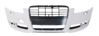 Bara fata Audi A6 (C6), 10.2008-03.2011, grunduita, cu gauri pentru spalatoare faruri, 4F0807105AAGRU