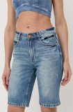 Miss Sixty pantaloni scurti jeans femei, neted, high waist