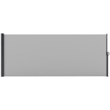 Outsunny Paravan Lateral Retractabil cu M&acirc;ner, UV30+, 400x160 cm, Gri Deschis | Aosom Romania
