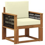 vidaXL Canapea Medie pentru Exterior Lemn Solid de Acacia natural 3438829