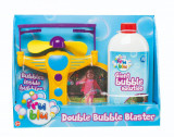 Set lansator baloane de sapun si solutie, Fru Blu, Blaster Double Bubble