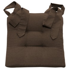 Perna Home pentru scaun cu panglica Homelevel, 42 x 46 cm, Maro, Poliester / Bumbac, 55197.05