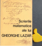 Scrierile matematice ale lui Gheorghe Lazar Axente Creanga