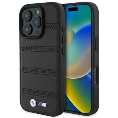 Husa pentru iPhone 16 Pro - BMW Hardcase M Perforated And Stitched Line MagSafe (BMHMP16L23PUSPK) - Black