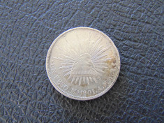 Moneda argint 1 Peso 1901 (cn130), 27.07 gr foto