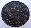 1.739 ITALIA WWII VITTORIO EMANUELE III 10 CENTESIMI 1943 R, Europa, Bronz-Aluminiu