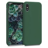 Husa pentru iPhone X / iPhone XS, Silicon, Verde, 46313.80, Carcasa, Kwmobile