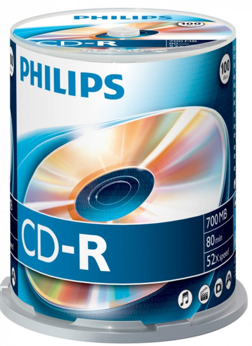 Cd-r 700mb-80min (100 Buc. Spindle, 52x) Philips