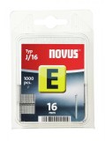Cuie zincate tip J, 16 mm, model E, 1000 buc, pentru capsator Novus STE002414