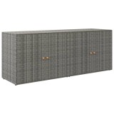 Cumpara ieftin Dulap de depozitare de gradina, gri, 198x55,5x80 cm, poliratan