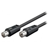 Cablu coaxial 0,5m 9,5mm priză negru