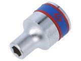 Cap tubular HEX 7mm 1/2 38mm o&Aring;&pound;el crom-vanadium 6-puncte