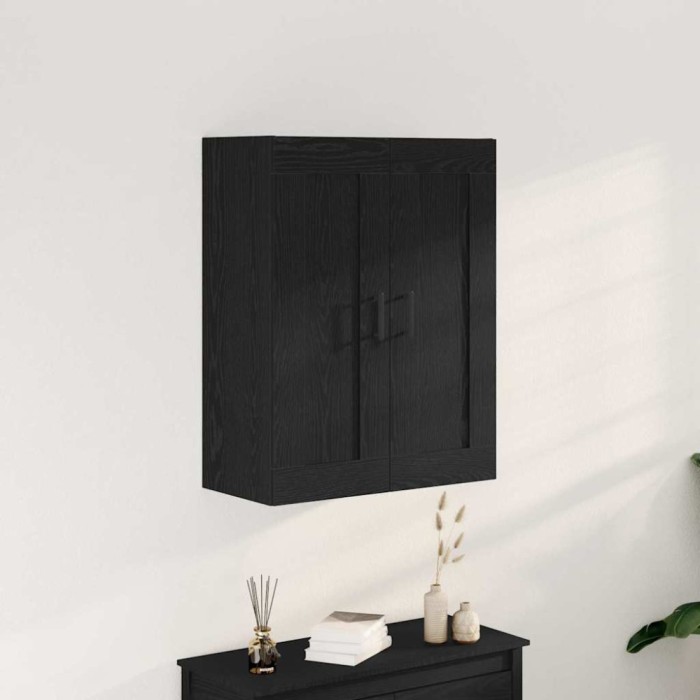 vidaXL Dulap &icirc;nalt, stejar negru, 69,5x34x90 cm, lemn prelucrat