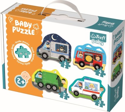 PUZZLE TREFL BABY CLASIC VEHICULE SI MESERII 18 PIESE foto