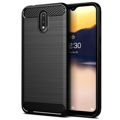 Husa TPU Forcell Carbon pentru Nokia 2.3, Neagra foto