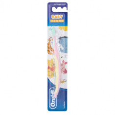 Periuta de Dinti Copii, Oral-B, Disney, Winnie the Pooh, 0-2 ani, Extra-Soft, Culoare Roz