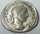 Severus Alexander (222-235 dHr.), Ag., Denar, Fides Militum.