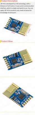 modul shield JDY-40 2.4G wireless serial port transparent transmission, sending and receiving integrated long-distance foto