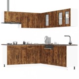 VidaXL Set dulap de bucătărie din 11 piese &bdquo;Kalmar&rdquo; stejar afumat Lemn