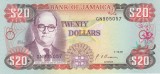 Bancnota Jamaica 20 Dolari 1991 - P72d UNC ( vezi descriere )