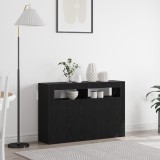 VidaXL Comodă Stejar Negru Lemn Ingineresc 116 x 30 x 75 cm