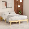 Cadru Pat Gossi 140x190 cm Lemn Masiv Pin Natural, Suport Durabil Dormitor, Dimensiuni Variate
