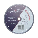 Disc diamantat turbo continuu 300x30/25.4mm, segment 10mm pentru gresie, faianta, ceramica dura Breckner Germany