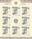 Rom&acirc;nia, LP 1798b/2008, Summitul NATO, minicoală, folio aur, MNH, Nestampilat