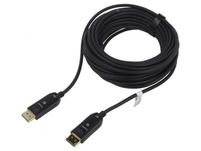 Cablu DisplayPort 2.0 Optic 10m Negru HDCP 2.2 foto