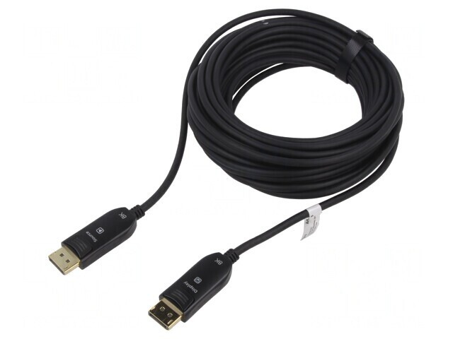 Cablu DisplayPort 2.0 Optic 10m Negru HDCP 2.2