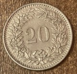C50 - Moneda foarte veche - Elvetia - 20 rappen - 1968